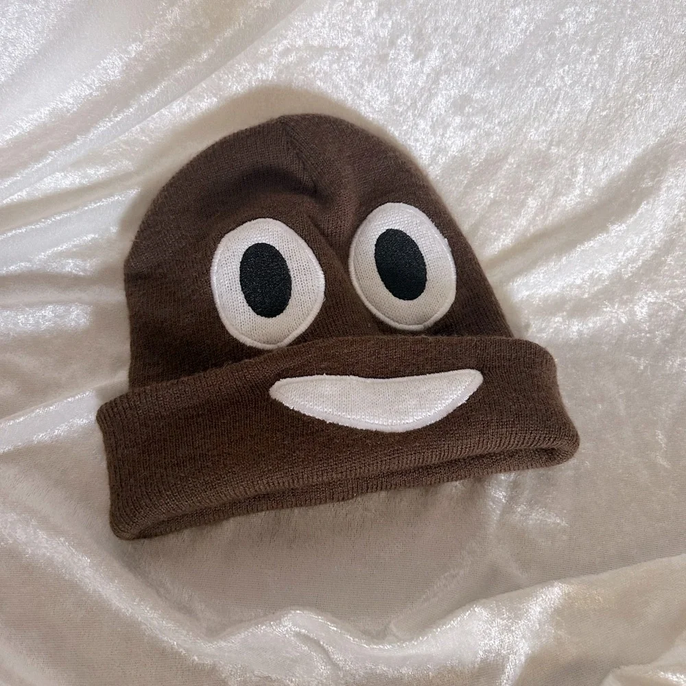 Emoji knit beanie